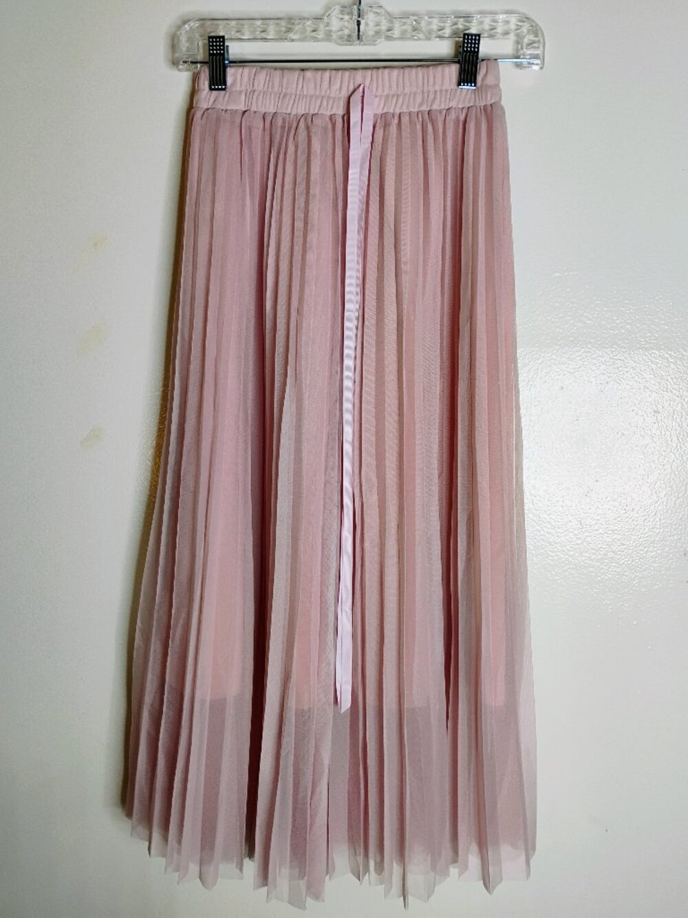 Pink tulle skirt with lining
